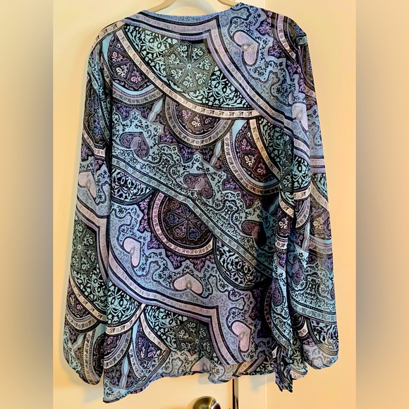 Lane Bryant Paisley Blouse - Picture 4 of 9